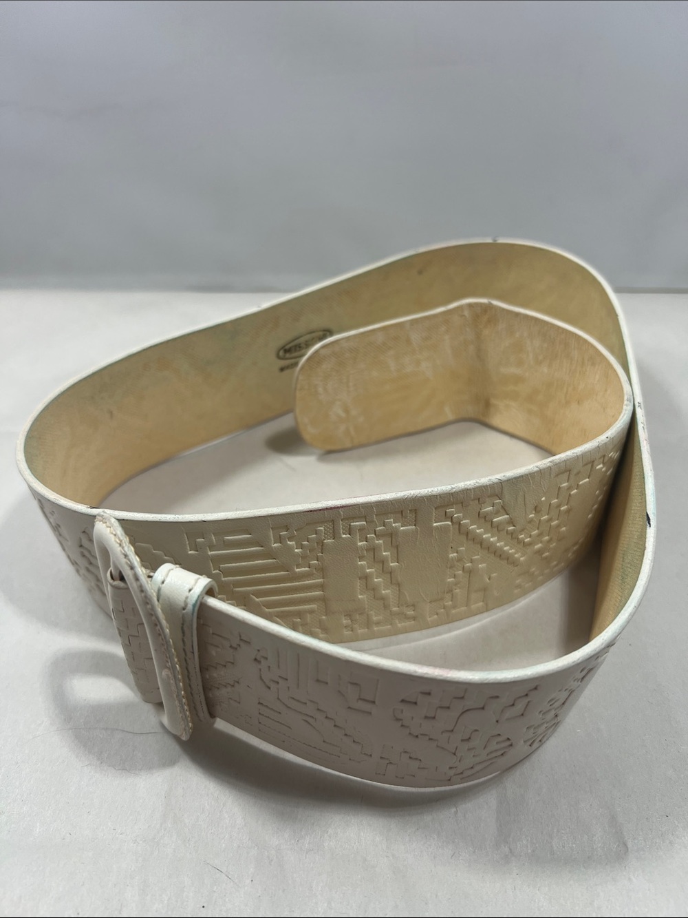 Missoni Cream Embossed Wide  Belt ,authentic